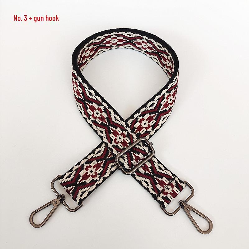 Красочный жаккардовый широкий плечевой ремень для женских сумок - Холщовый аксессуар для кроссбоди и рюкзака