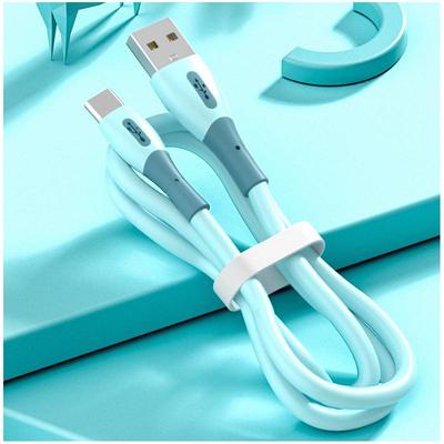 Силиконовый USB кабель для зарядки для Apple iPhone Android Type C с быстрой зарядкой