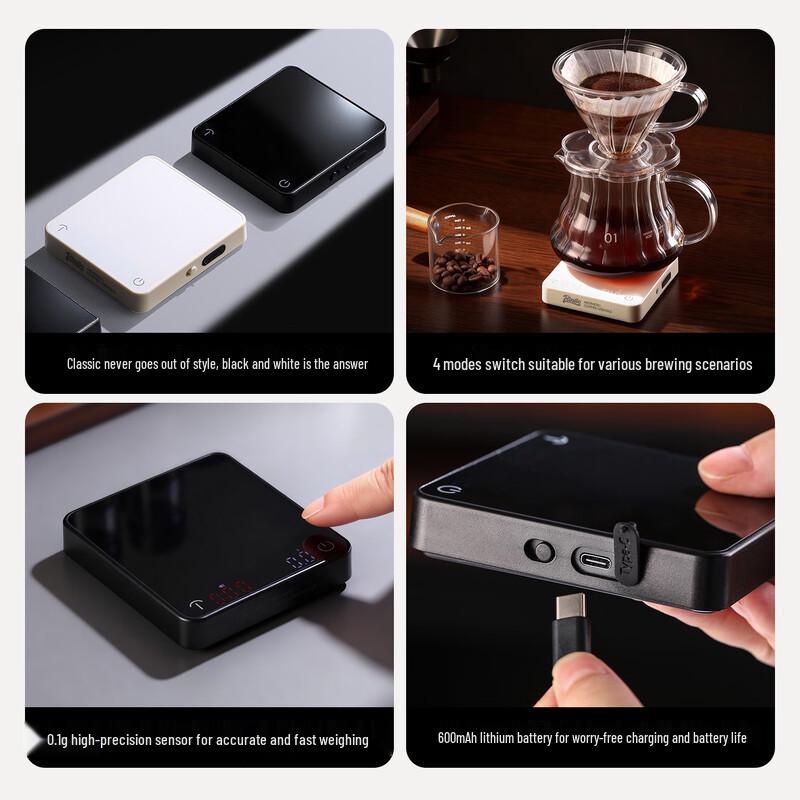 Bincoo Умные портативные цифровые весы для кофе с таймером