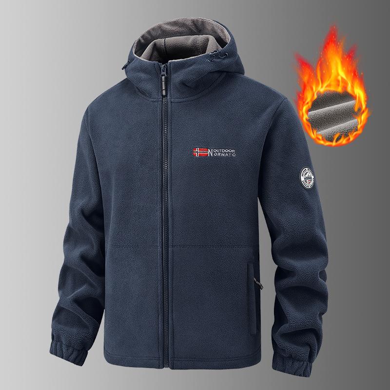 Мужской комплект зимней спортивной одежды, ретро тренировочная толстая флисовая куртка + брюки, комплект из двух предметов, повседневный лыжный костюм для бега