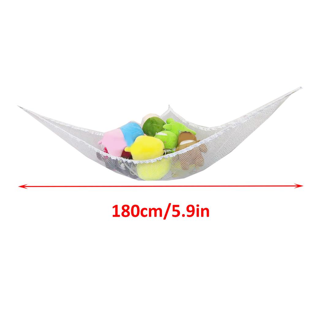 Mesh Net Toy Hammock Corner Stuffed Animals Kids Baby Hanging Storage Organizer