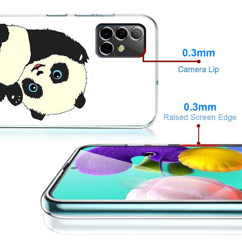 Мультяшный милый медведь панда чехол для телефона для Samsung Galaxy A17 A37 A57 A16 A26 A36 A56 A15 A14 A13 A55 A54 A53 A35 A34 A33 A25 A24 A2