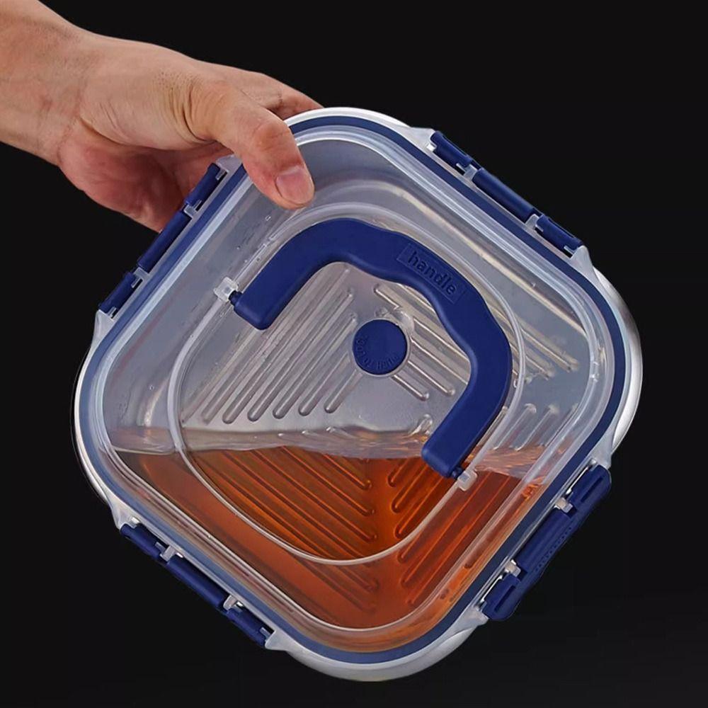 Stainless Steel Freshness-Keeping Box Large Capacity Bento Box Salad Sealed Storage Box Camping