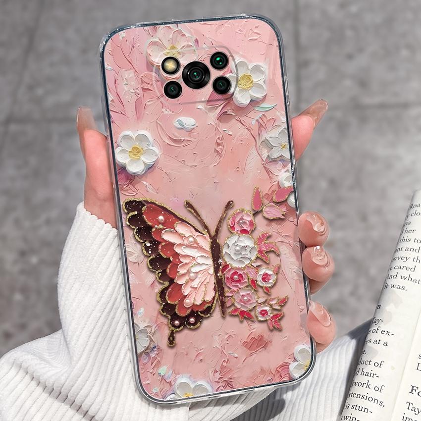 Прозрачный чехол для телефона Xiaomi Poco X3 X4 NFC X5 X6 X7 Pro F3 F4 GT F5 Мягкий ТПУ чехол Ретро узоры карманных часов Ударопрочный чехол для Xiaomi Накладка Capa