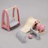 Simulation Children's Playhouse Toys Pretend Play Miniature Slide Swing  Girl Gifts