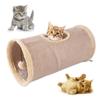 Collapsible Cat Tunnel Pet Toys with Ball Kitten Play Tube for Large Cats Dogs Bunnies with Ball Fun Cat Toys 2 Suede Peep Hole