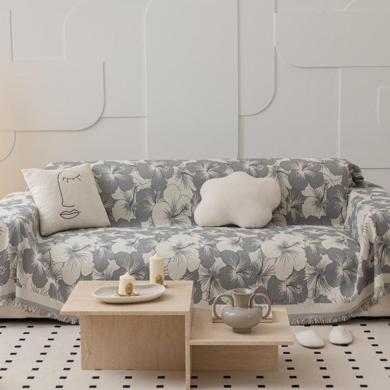 Чехол для дивана из синели, ткань, одеяло для дивана, полное покрытие, универсальный пылезащитный чехол на четыре сезона, чехол для полотенец для дивана, подушка для дивана с кисточкой