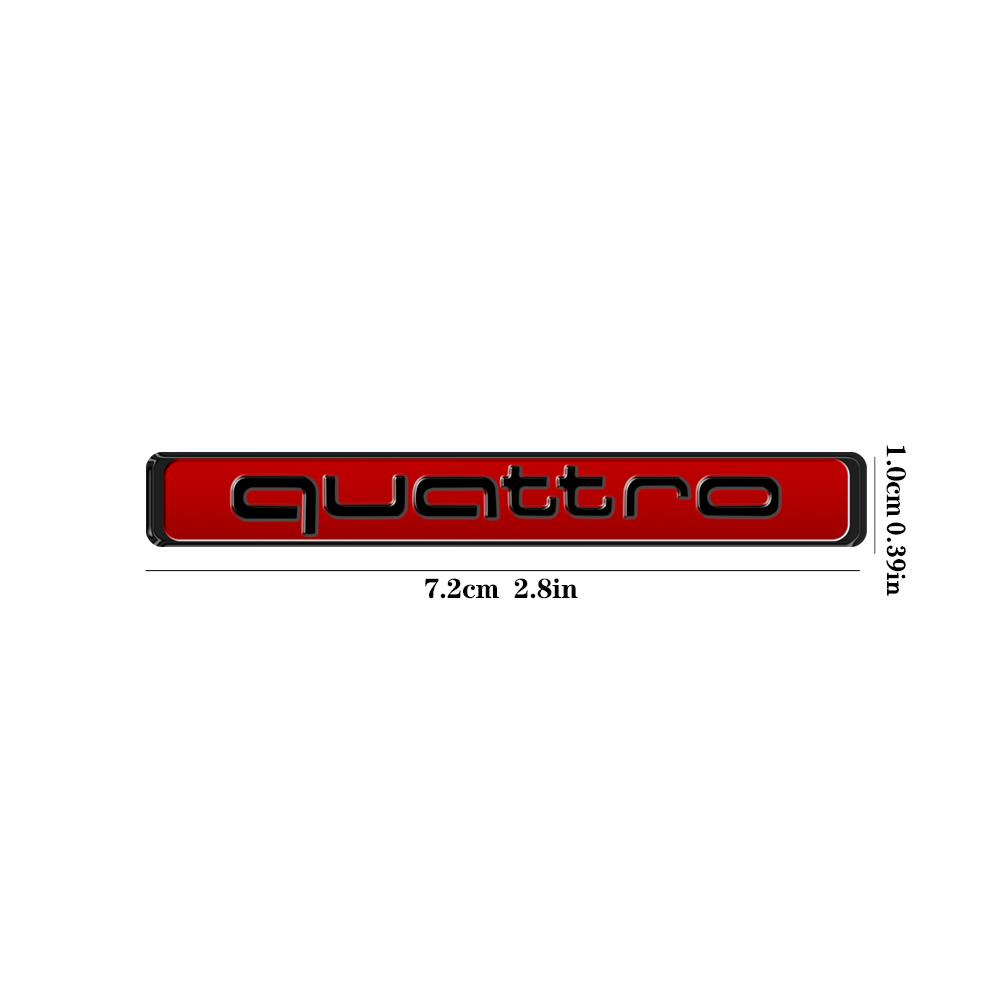 3D ABS QUATTRO Badge Car Body Trunk Decoration Sticker Auto Modification Accessories for s1 S Q5 A5 Q7 A1 Q3 A7 A4 A3 A6 C6 TT