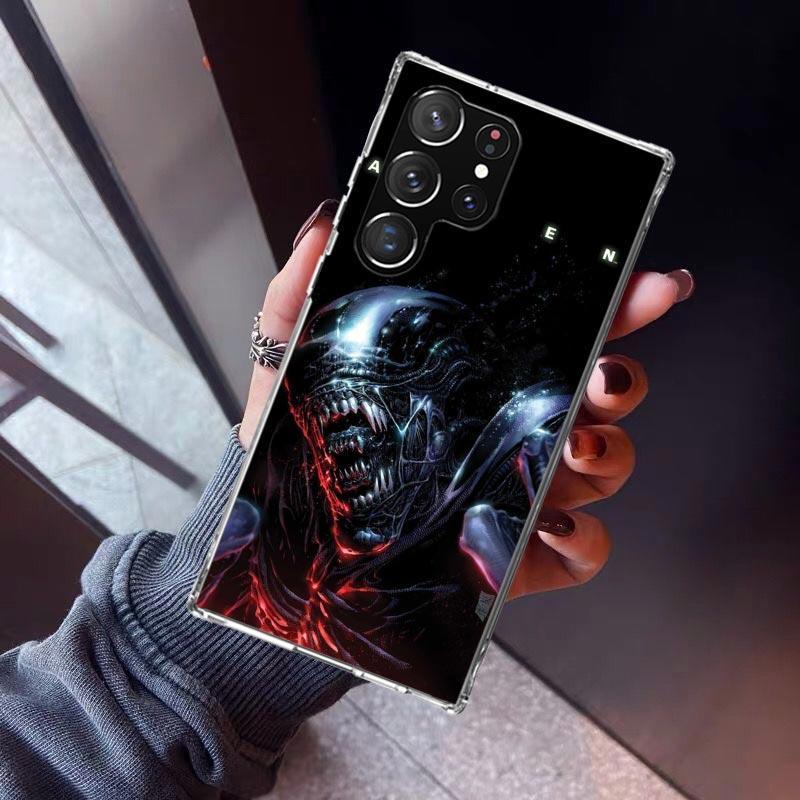 Cool A-Alien X-Xenomorph Phone Case For Samsung Galaxy S26 S25 Edge S24 S23 Ultra S22 Plus S21 S20 FE Soft TPU Back Cover Funda