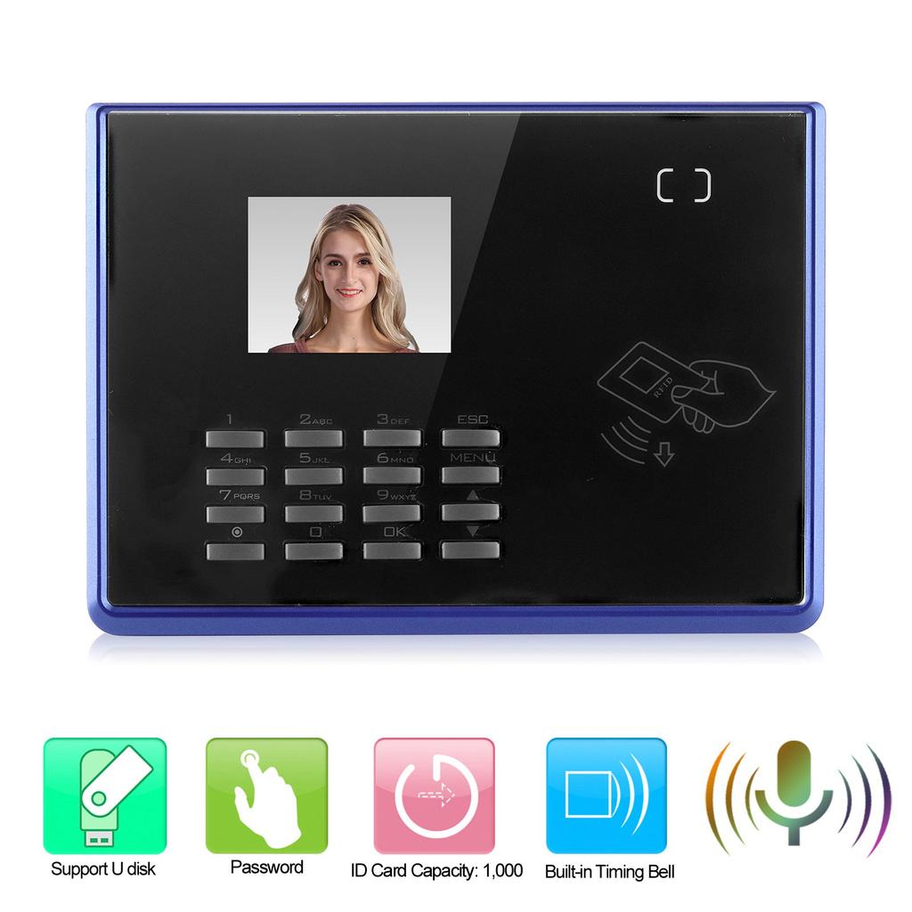 125 кГц RFID 2.4-дюймовый TFT USB-карта с паролем для контроля доступа к устройству учета рабочего времени 110?270ВАУ