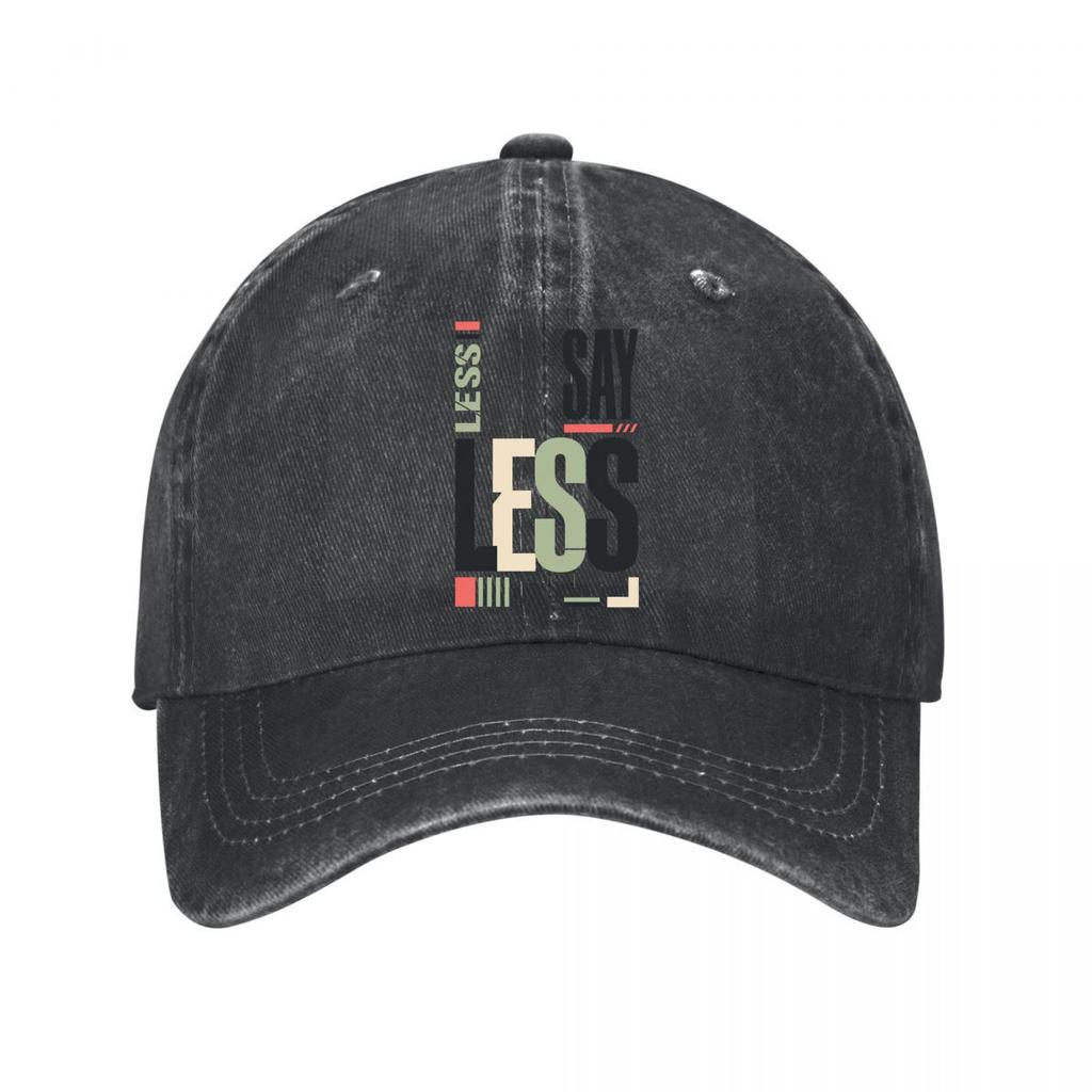 Minimal Bold Quiet Phrase Typography New Vintage Washed Cotton Baseball Cap Sun Hats