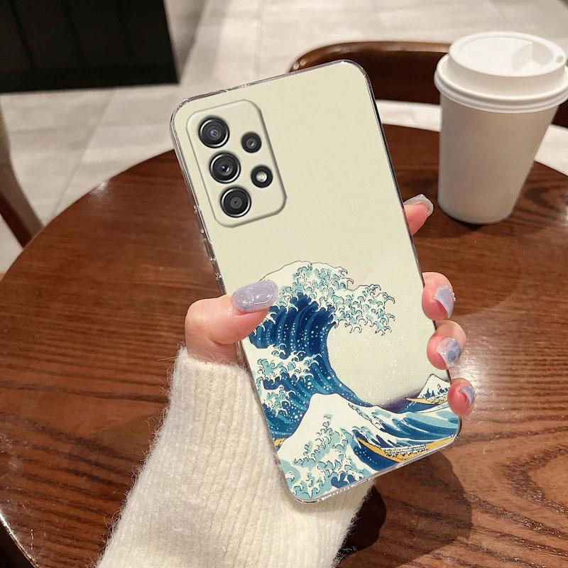 Чехол для телефона The Great Wave Кацусики Хокусай Для Samsung Galaxy A56 A57 A37 A55 A54 A36 A35 A26 A25 A16 A17 A07 A52 A34 73 Чехол
