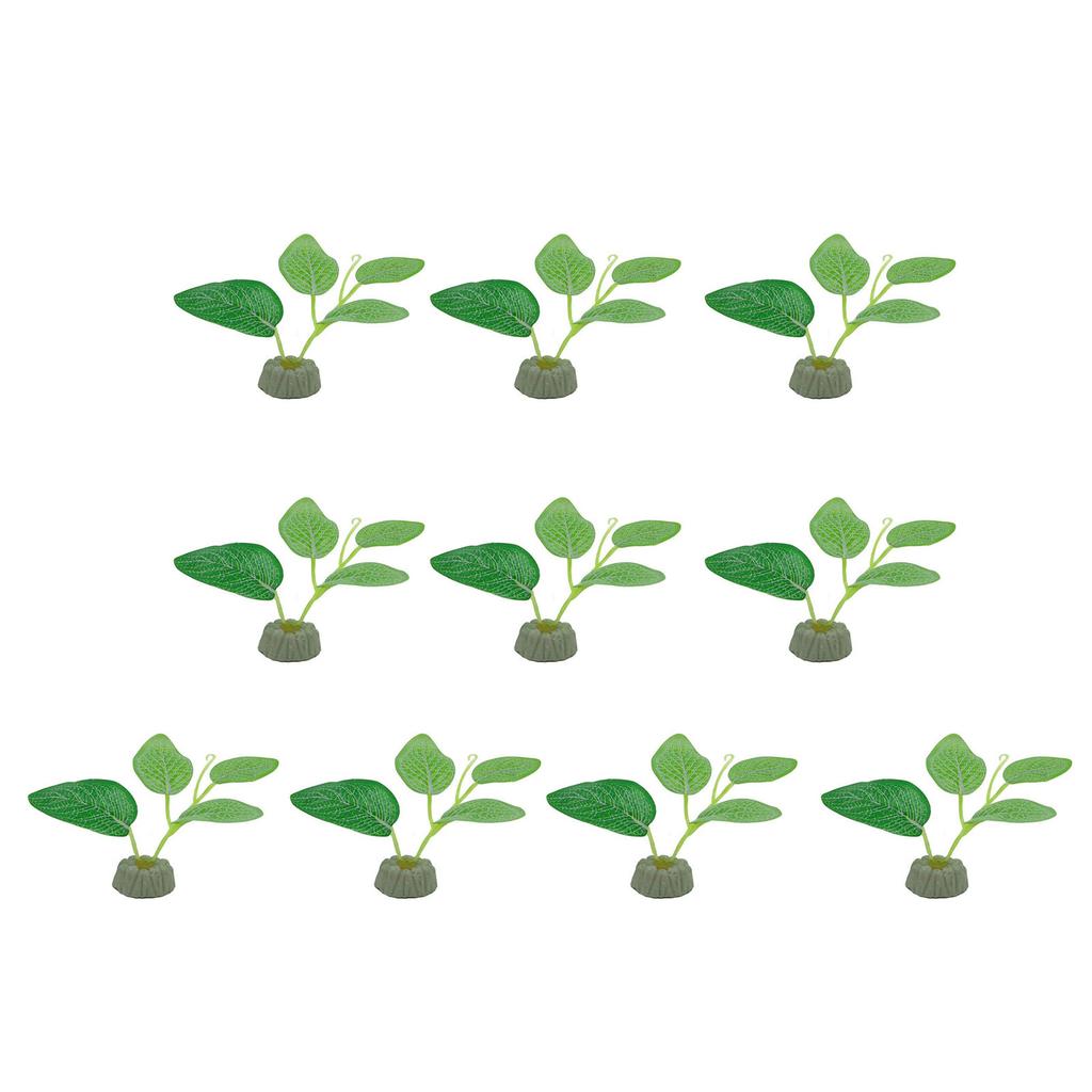 10 шт. Аквариумные растения Тонущее украшение Реалистичное искусственное растение Аквариумы Ландшафтный орнамент Террариумный ландшафт