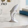 Whale Art for Nursery Decor 3D Printed Ornaments, Mother And Child Figurines, Matte Solid Color Figurine Modern Minimalist Double Sculpture