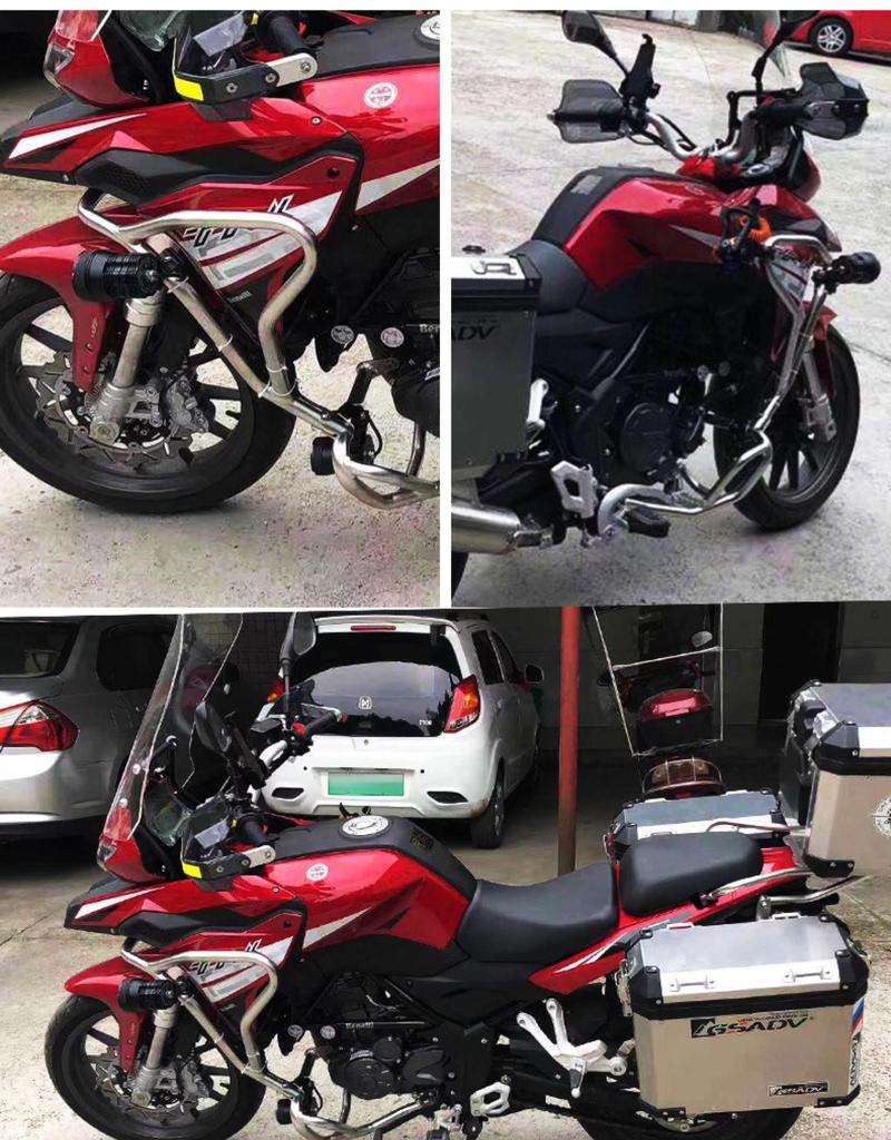 GSADV Crash Bars for Benelli TRK251: Full Coverage, 304 Stainless Steel