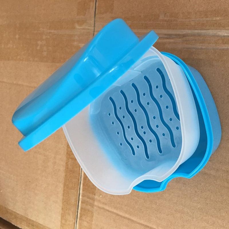 Яблоко Форма Зубной Протез Ванна Коробка Чехол Стоматологическая Коробка Для Хранения Искусственных Зубов С Подвесной Сеткой Контейнер Товары Для Дома