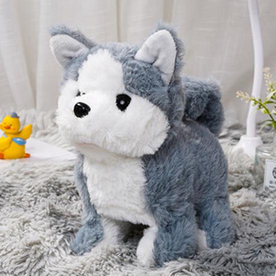 Cat Dog Plush Toy Will Bark Walk Tail Wagging Lovely Kitten Corgi Bichon Frise Poodle Husky Companion Soothe Toy Simulation Electric Plush Puppy Doll