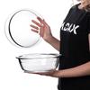 KADAX Маленькая жаропрочная посуда с крышкой для запекания, круглая, стеклянная