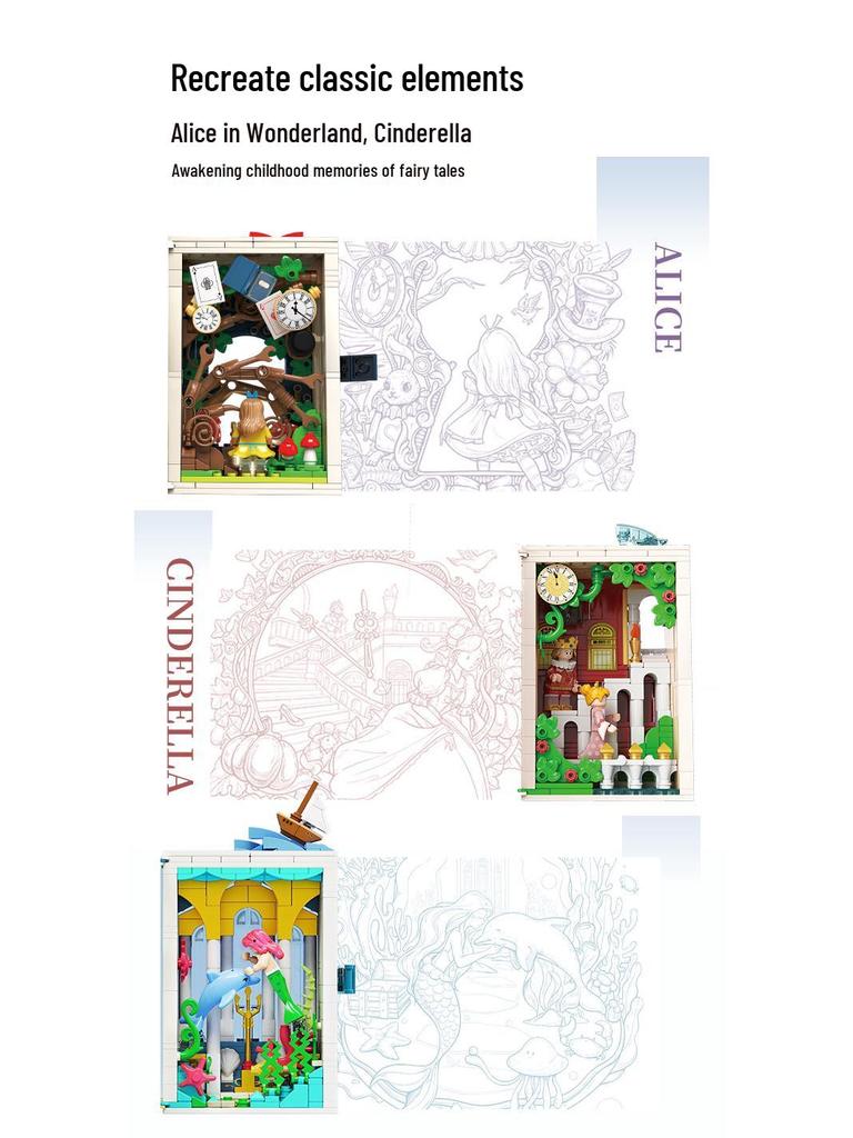 Fairy Tale Town Pop-Up Book Puzzle Set 506171-76/506181-85