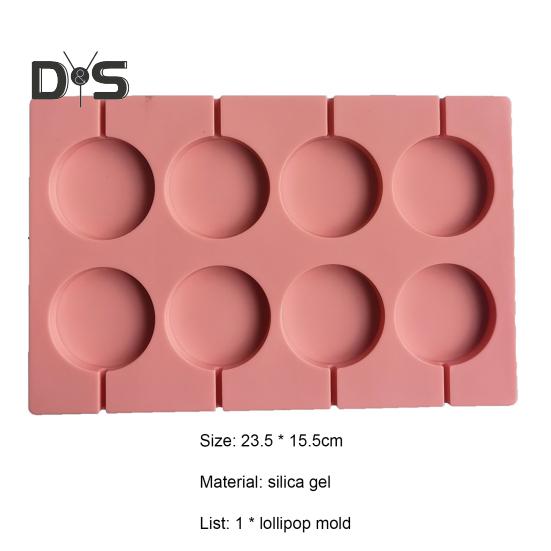 Форма для леденцов с антипригарным покрытием, домашний силикон, 8 полостей, круглая форма, кухонные аксессуары