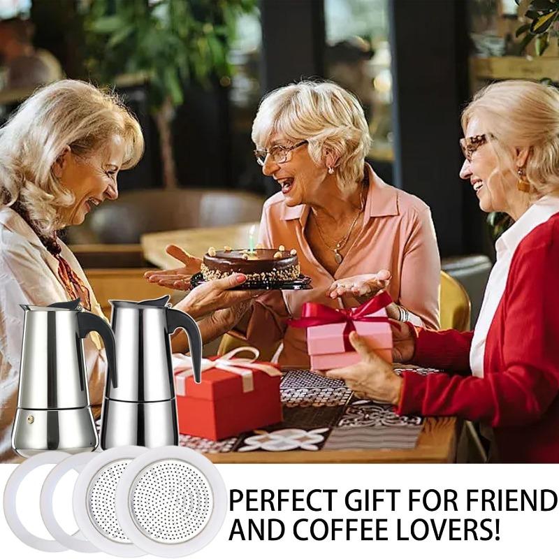 Coffee Rubber Ring Gasket Filter Kit Gasket Seal Silicone Rubber for Moka Pot Espresso Machine Parts