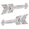 2PCS Wooden Arrows Decor Sign Wall Art Decor Farmhouse Courtyard Wedding SuppliesWhite
