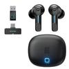 Middle Rabbit SW5 2.4G wireless gaming earphones With microphone, 20ms low latency, dongle & Bluetooth 5.4 dual mode headphones, 4 built-in