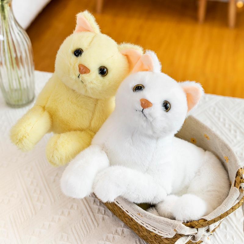 Новая милая плюшевая игрушка-кошка, кукла, питомец, кошка, домашний автомобиль, детский подарок