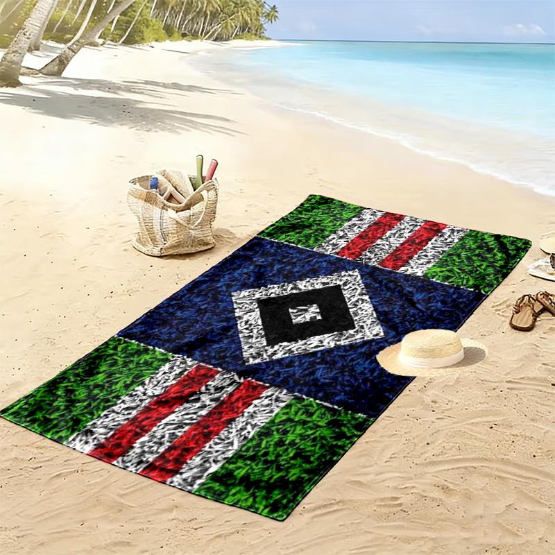 Hamburger Sv Logo Print Beach Towel, Large Soft Quick Dry Towel for Beach Camping Swimming