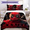 3pcs Custom Name Deadpool Bedding Set Duvet Cover Closure Includes 1 Duvet Cover & 2 Pillowcases, Soft and Comfortable for All Seasons.