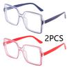 2Pcs Anti Radiation Eyeglass Cat Eye Blue Light Blocking Glasses Replaceable Lenses Trendy Vintage Fashion Eyewear