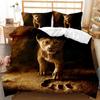 Lion Bedding Animal Duvet Cover Set Queen King Size Lightning Lion Pattern Comforter Cover Polyester Duvet Cover 1/2 Pillowcases