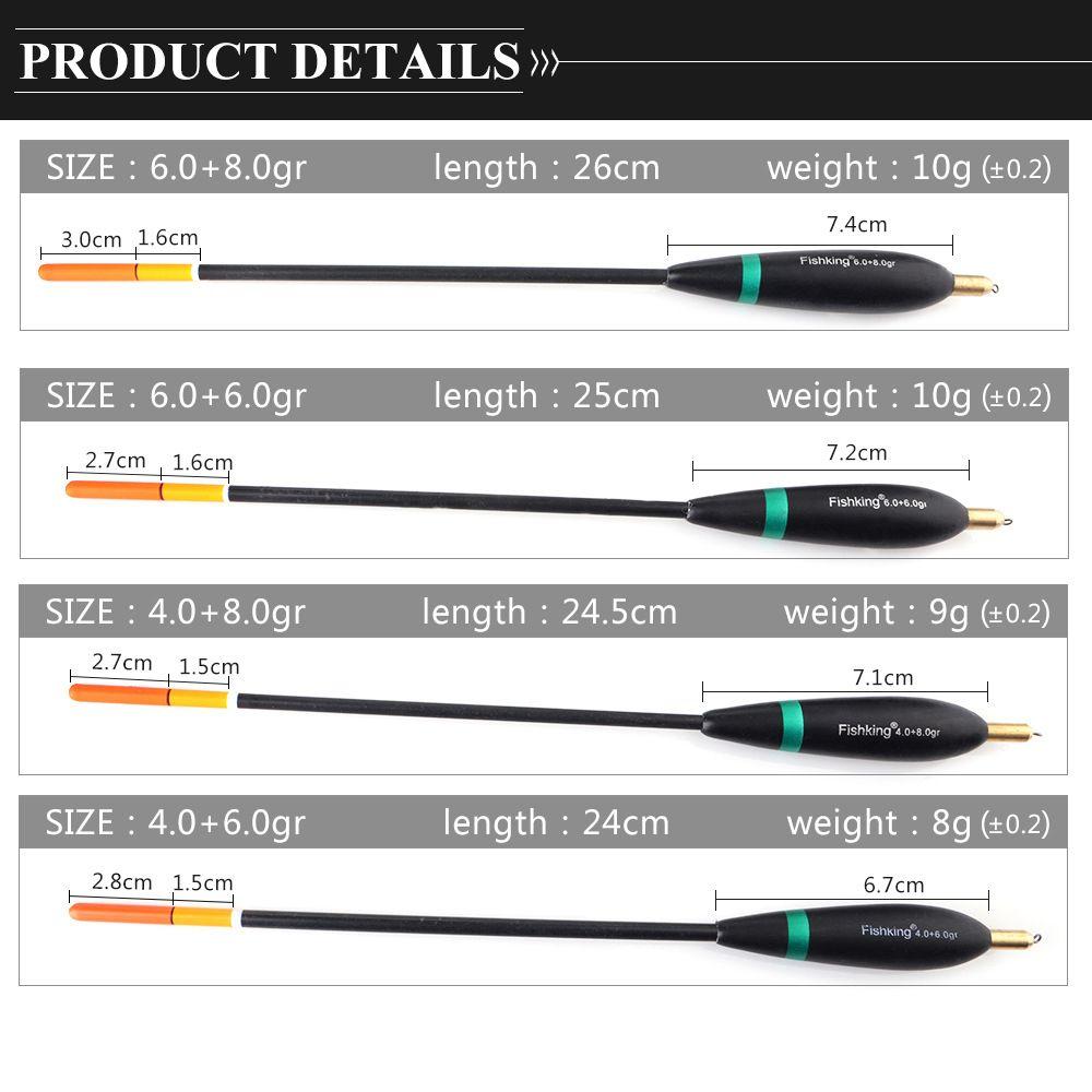 4pcs/lot Hot Portable Carp 8g-10g 24cm-26cm Paulownia Wood Fishing Floats Weight Tail Bobber