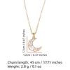 Moon Shape Pendant Necklace for Women Fashion Golden Stainless Steel Clavicle Chain Wedding Party Daily Wear Jewelry Accessories