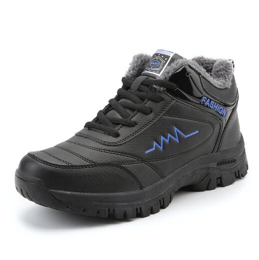 Winter Men Boots Warm Waterproof Snow Boots Male Comfortable Outdoor Walking Casual Shoes Leather Sneakers Men Shoes D584