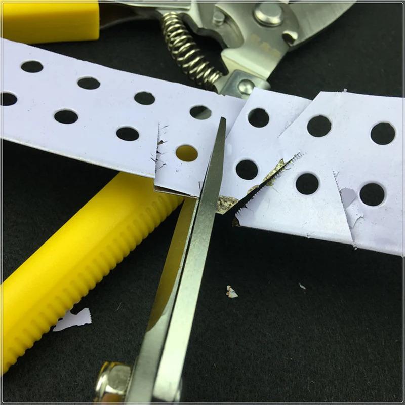 SK5 Alloy Steel 8 Inch Industrial Scissors - Multi-function Straight Curved Blade Keel Manual Metal Cutter Tool