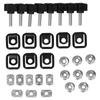 Hard Top Quick Removal Fastener Thumb Screws Tie Down Anchor with Washers Replacement for Wrangler JK 07‑18