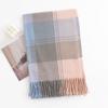 New Korean Style Sweet and Warm Faux Cashmere Scarf Checkered Student Couple Winter Thickened Warm Scarf