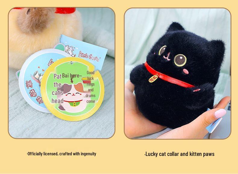 Милая Плюшевая Игрушка Кот Удачи - Милая Мультяшная Кукла Украшение для Офиса