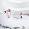 Новые серьги-кольца из серебра 925 пробы, разноцветные, с подвесками в виде цветка, бабочки, пчелы, для женщин, на день рождения, модные ювелирные изделия, подарки