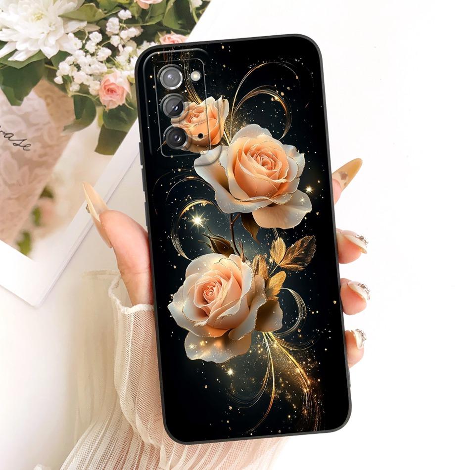 Для Samsung Galaxy S20 S20+ S20FE Милый Чехол-Телефон с Кошкой и Цветами Для Samsung S 20 S20 FE 4G 5G Ударопрочный Мягкий Силиконовый Бампер