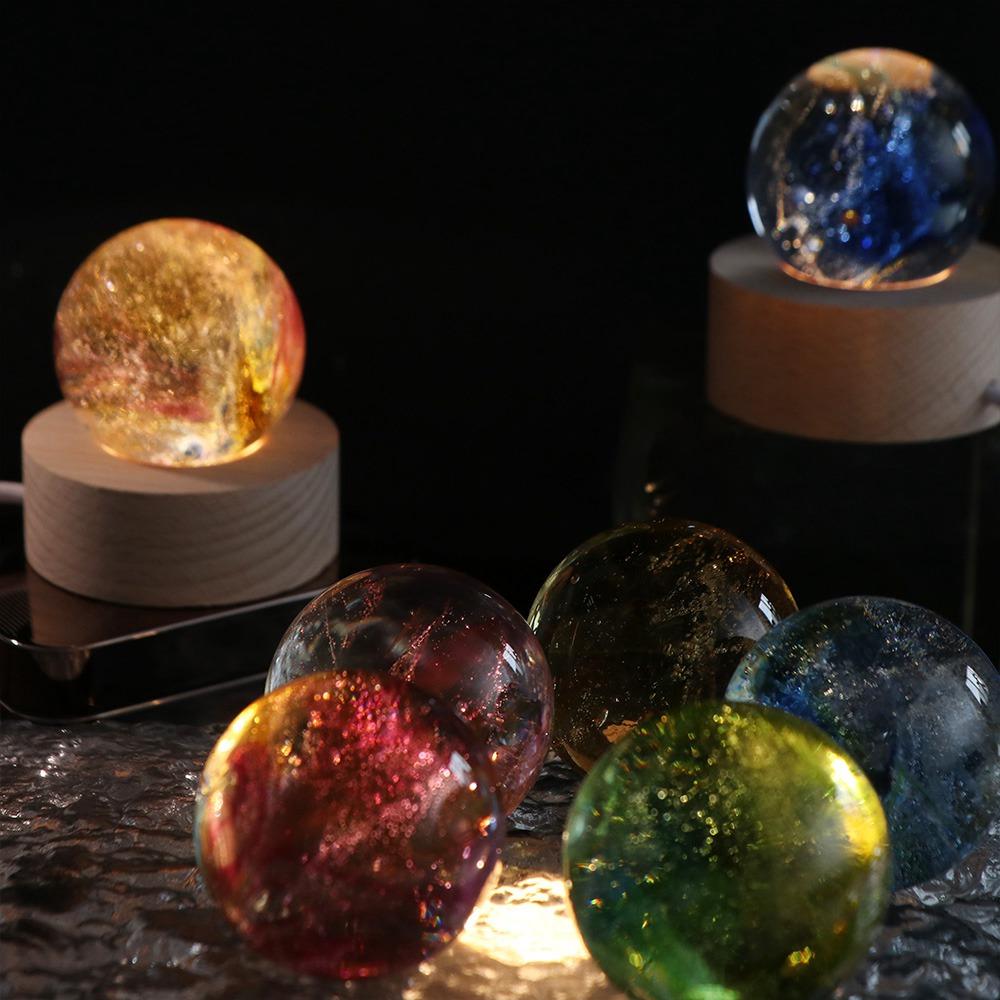 Smooth Led Night Lamp Chroma Ambient Light Interior Decoration Crystal Ball  Bedroom Decoration