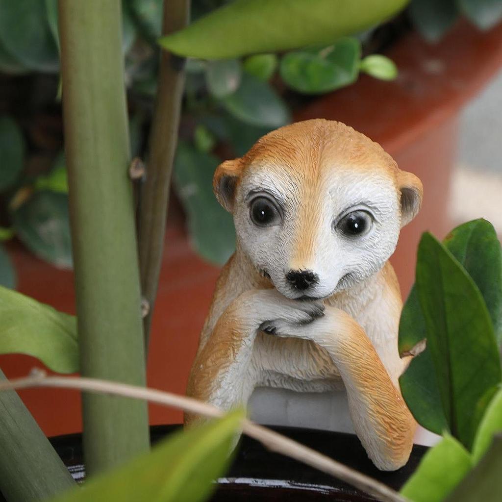 Meerkat Garden Animal Statue Housewarming Gift Funny Meerkat Figurine for Balcony Home Decoration Tabletop Outside Garden Decor