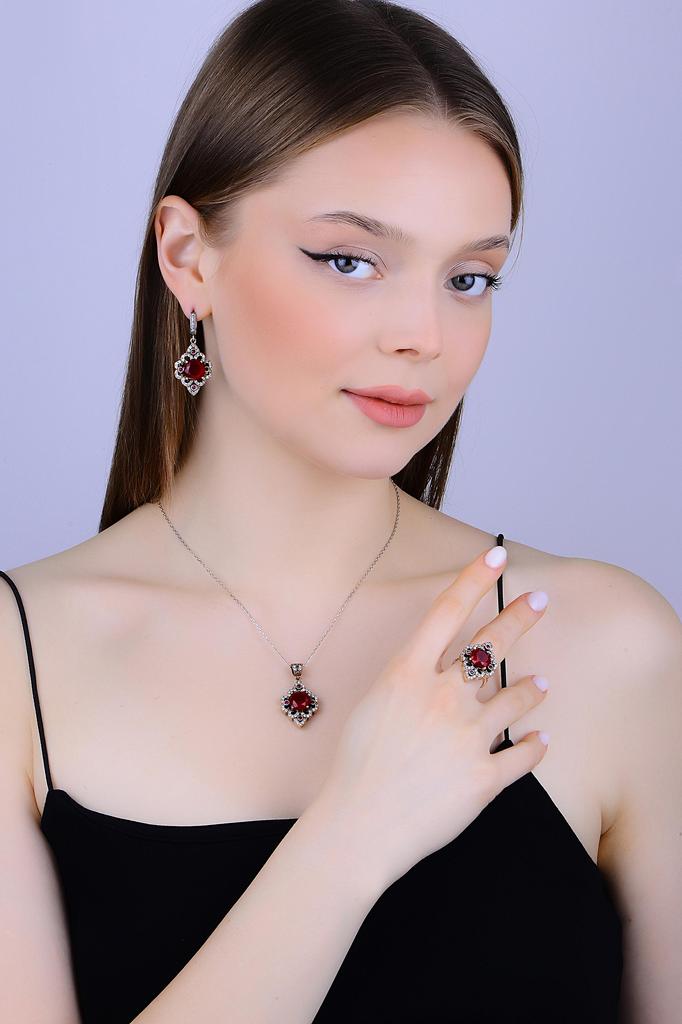 Серебряные серьги с рубиновым камнем 925 карата в османском дизайне, уникальные ювелирные изделия ручной работы, настоящие серебряные серьги в винтажном стиле, уникальная идея подарка