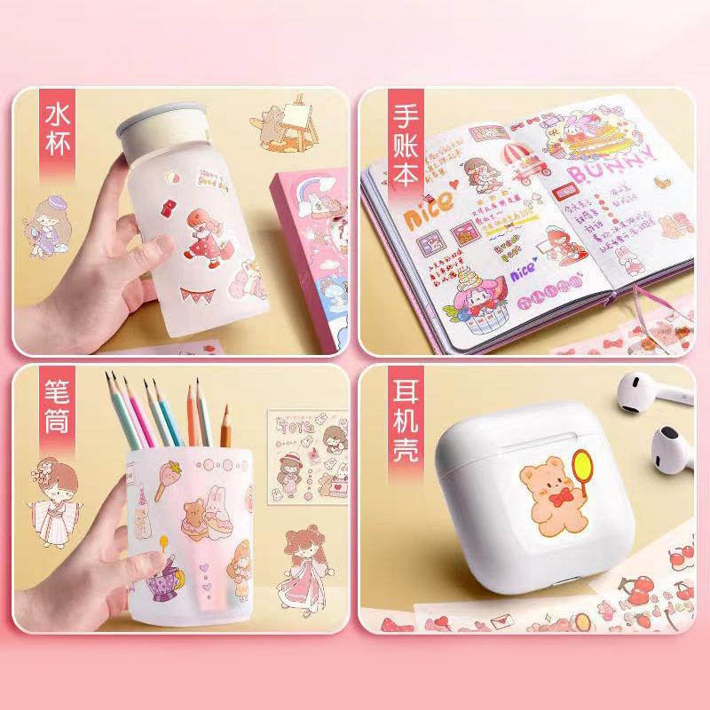 20 шт., рисунок питомца, мультяшный скрапбукинг, симпатичные наклейки, сделай сам, руководство, кавайные наклейки, украшения, канцелярские принадлежности