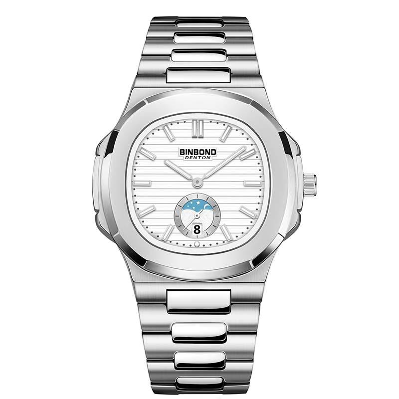 2024 New Luxury Watch Men Business Waterproof Male Clock Luminous Date Stainless Steel Square Quartz Men Watch