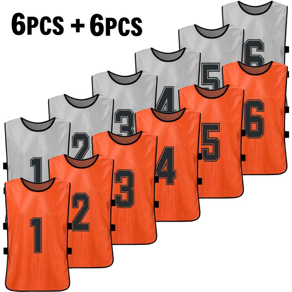 6/12 шт. детские футбольные пинни, быстросохнущие футбольные майки, молодежные спортивные баскетбольные команды, тренировочные пронумерованные нагрудники, спортивный жилет 2022