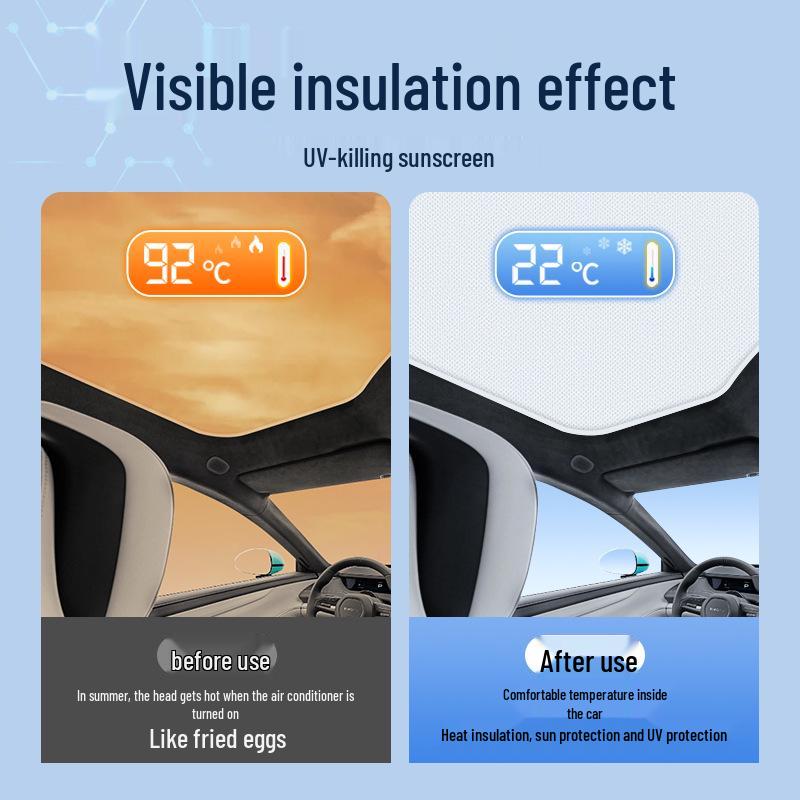 Совместим с Xiaomi SU7 Pro/Max/YU7 Силиконовый солнцезащитный козырек: Теплоизоляция и защита от солнца Статический навес.