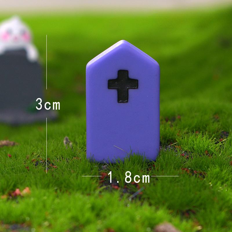 Ghost Tombstone Garden Succulent Resin Small Decorative Item Ghost Festival Ghost Candlestick Small Accessory