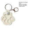 Pet Fur Storage Keychain Dog Cat Hair Memorial Keychain Faux Leather Paw Print Keepsake with Transparent Hair Storage Heartfelt Gift